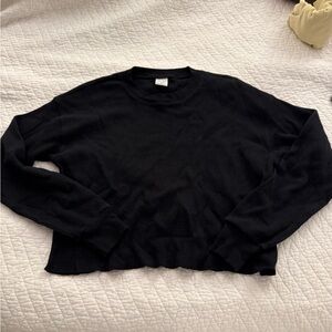 TNA Black Waffle Knit Long Sleeve